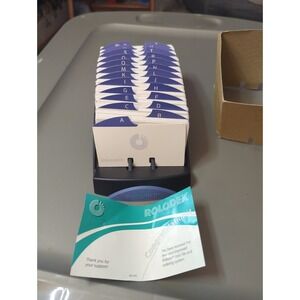 Vintage Rolodex NVIP-24 Rotary Business Card File Organizer A Z Index Made USA